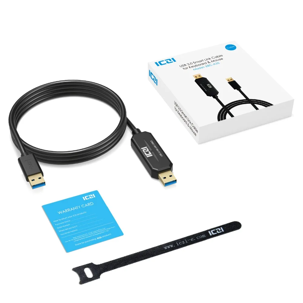 ICZI 1 5 м USB к 3 0 кабель Папа папа Передача данных удлинитель Smart KM Link для Windows 8 7 Vista XP
