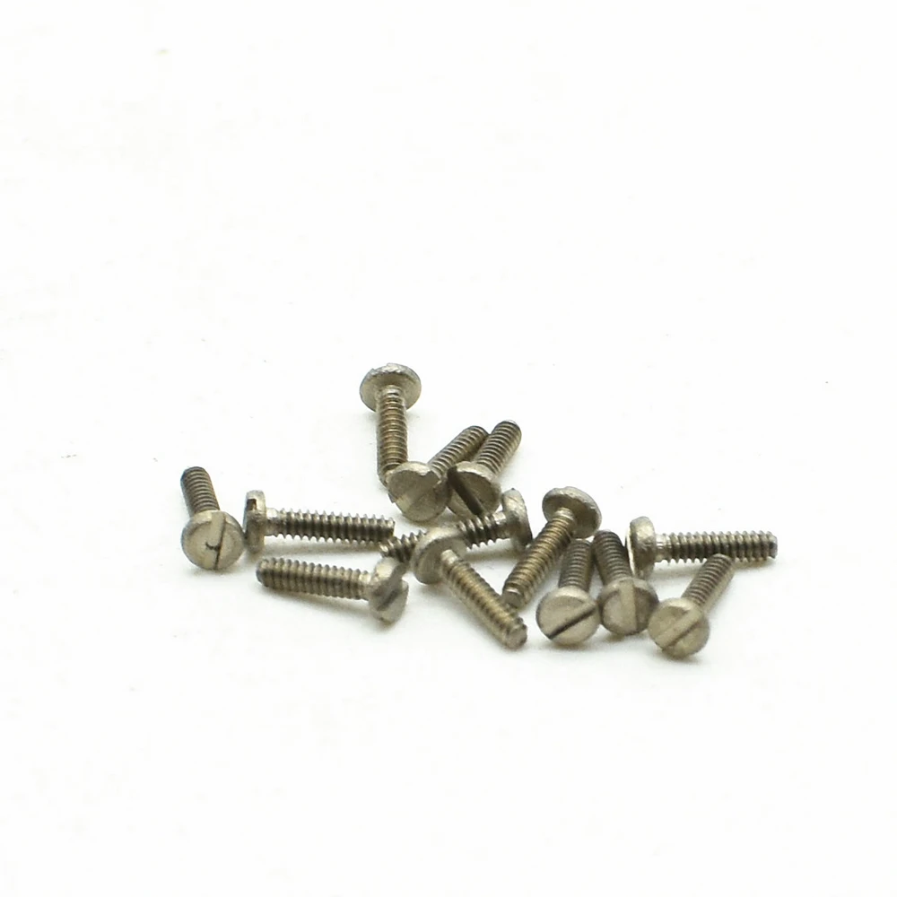 Титановые болты Ti M2 x4/5/6 мм DIN84 плоский шлицевой привод 6 шт. Micro Precision Grade 2 титановые