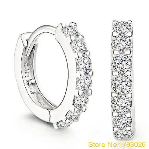 Simple designed but nooby Fashion Jewelry White Crystal Earrings 4TIQ | Украшения и аксессуары