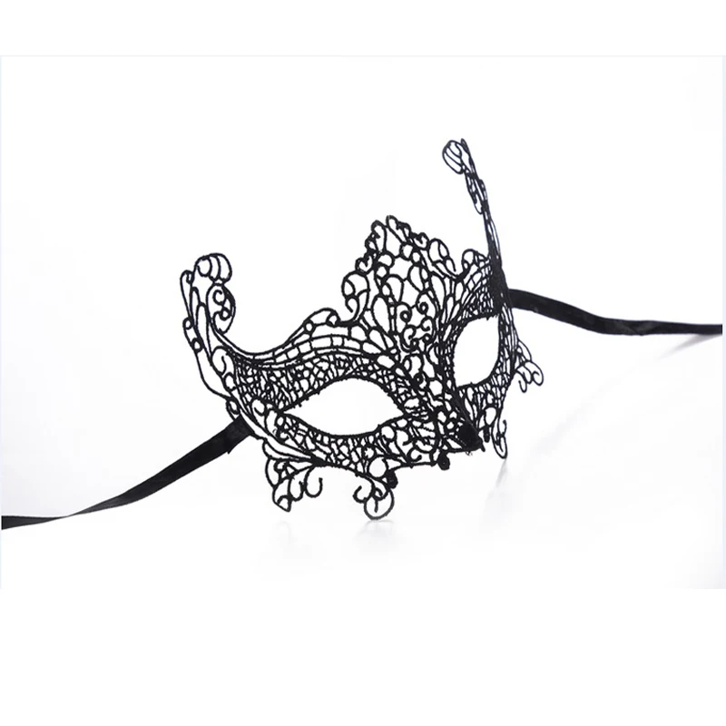 1 шт. черный Для женщин Сексуальная кружевная маска на глаза Вечерние Маски для