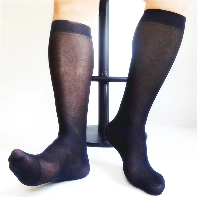 Gentlemen Silk Socks Sheer Thin Sexy Softy Slip Men Formal Dress Silk Socks Gay Male Sexy Silk Socks Brand Socks