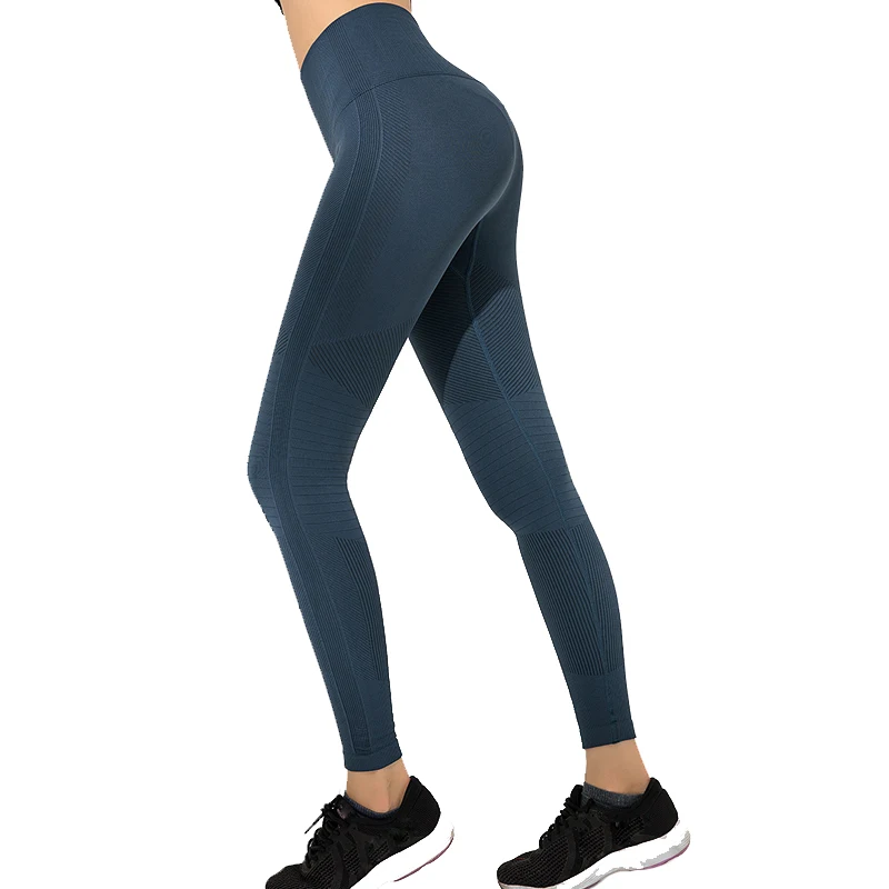 Женские Бесшовные легинсы спортивные штаны для йоги спортзала обтягивающие