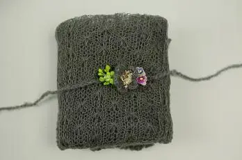 7 wrap n headband 150x40 см эластичный плед из ангорской козьей шерсти+ повязка на голову, новорожденный реквизит для фото младенца аксессуары для детской фотосъемки одеяло кокон гамак - Цвет: 7 wrap n headband