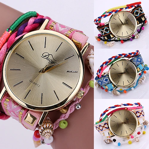 Новинка! Для женщин вязаный Плетеный сплетенный Веревка Группа Кварцевые В виде