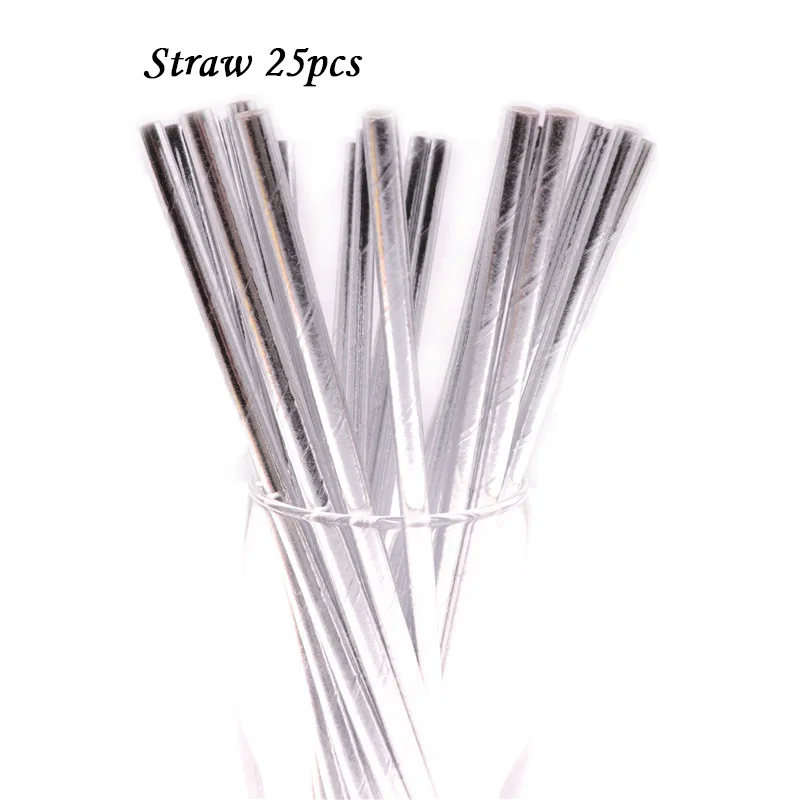 Straw25pcs 8 шт./лот красочные Золотая бумага одноразовая посуда тарелка салфетки под чашки Детская Игрушка В ванную вечерние украшения свадебные принадлежности - Цвет: Straw25pcs
