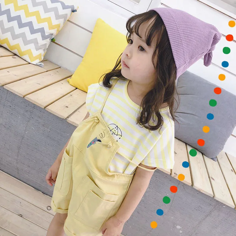 Детский костюм Одежда для девочек Лето 2019 г. Новое поступление Детская Хлопковая