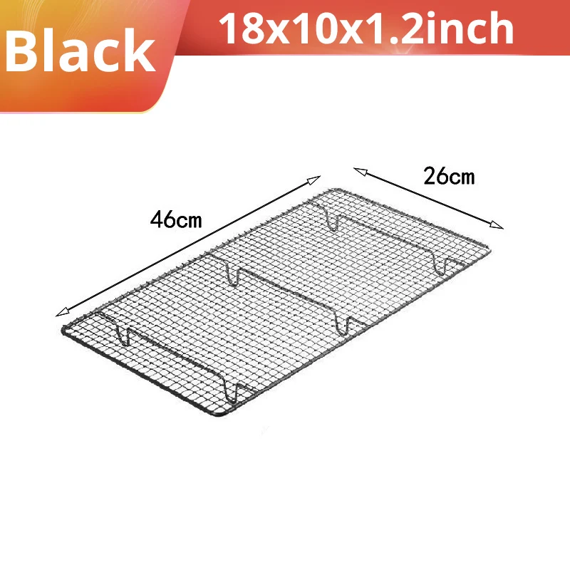 Black 46x26x3cm Шкаф для выпечки из углеродистой стали, подходит для выпечки печенья, тортов, хлеба, безопасен для приготовления пищи жаржарки на гриле - Цвет: Black 46x26x3cm