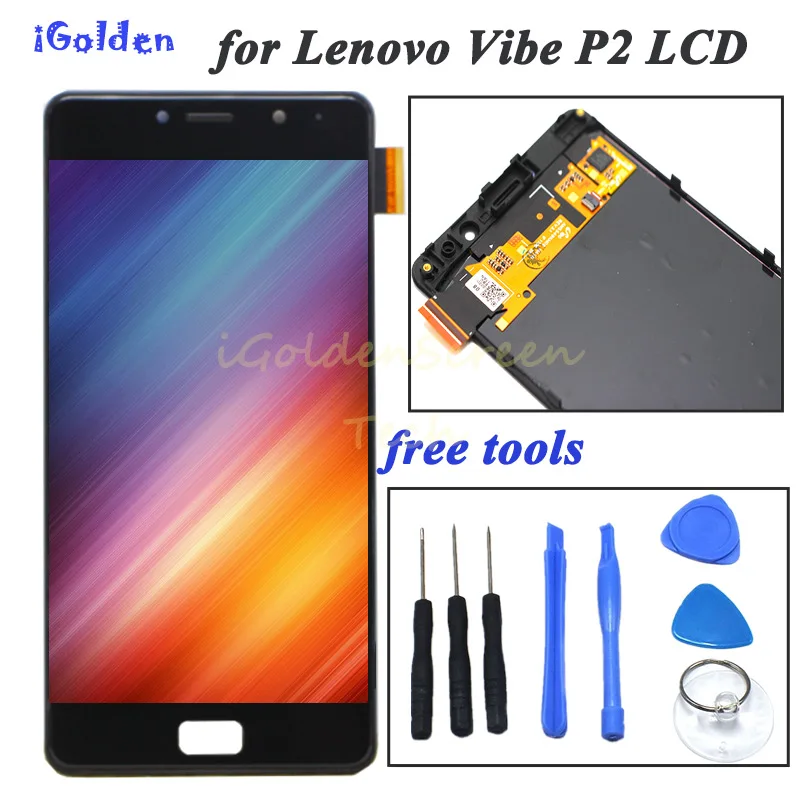 100% протестированный для 5 &quotLenovo Vibe P2 ЖК-дисплей сенсорный экран дигитайзер
