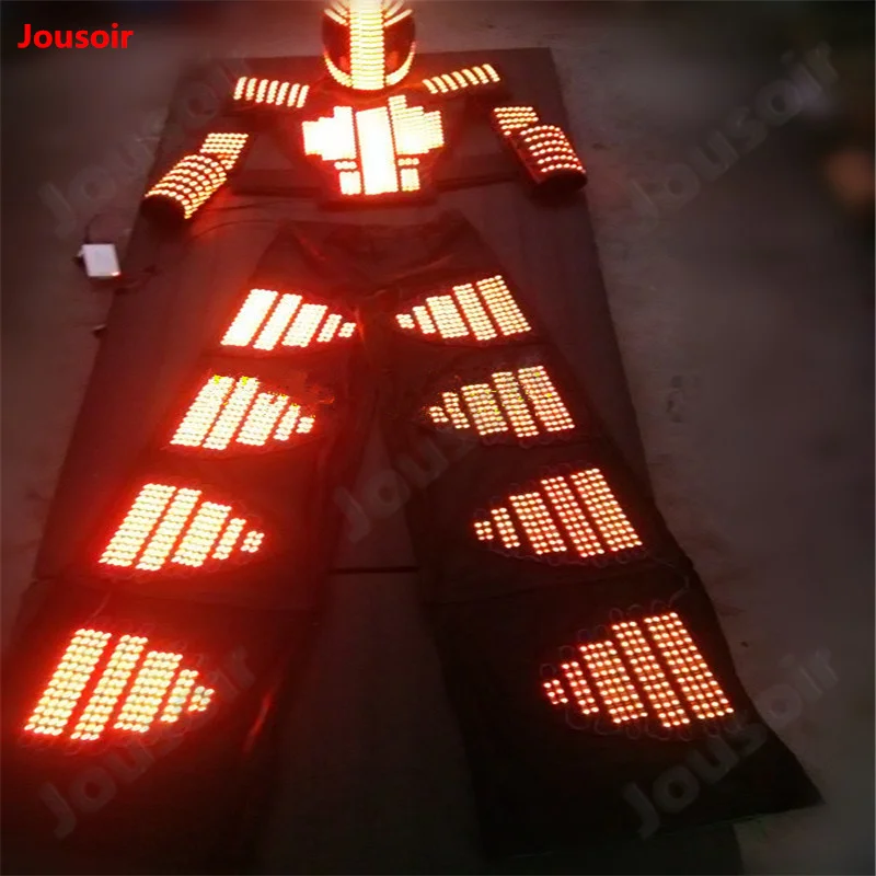 LED Robot Costume David Guetta Suit illuminated Kryoman Stilts Clothes Luminous Costumes CD50 T02 | Освещение
