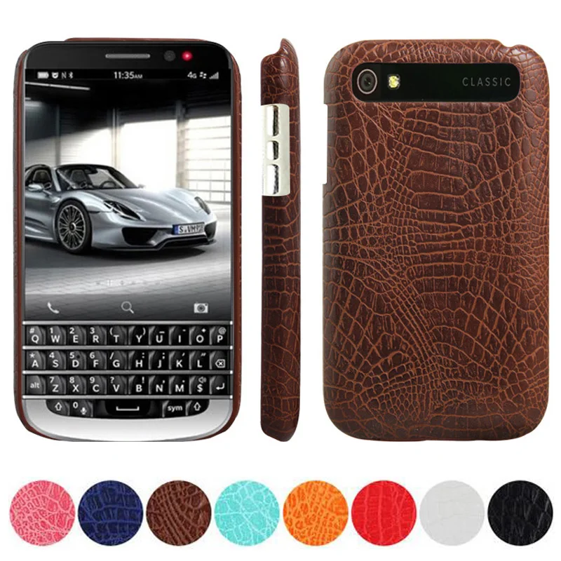 Для BlackBerry Classic Q20 чехол с крокодиловым узором жесткий для телефона Fundas | Мобильные