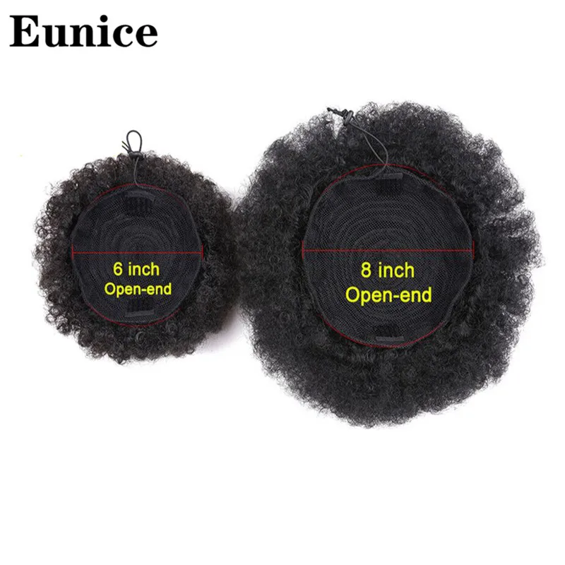 Ombre синтетический афро шиньон булочка Eunice Drawstring Puff кудрявый хвост короткий