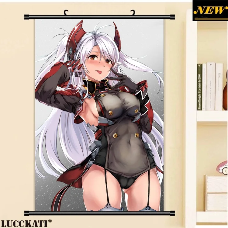 40X60 см Azur переулок Bilan Hangxian игра cameltoe Сексуальная лоли мультфильм аниме Настенная картина плакат прокрутки ткань холст живопись 25