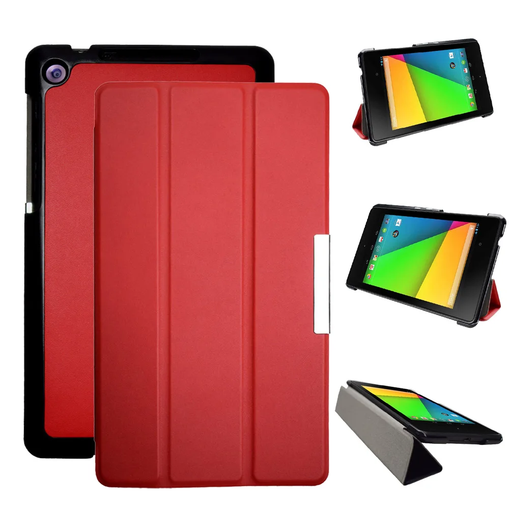 Ультратонкий чехол из искусственной кожи для Google Nexus 7 2nd FHD с функцией автоматического сна, откидной Чехол-книжка для Asus Nexus 7 2013, модель с магнитной подставкой