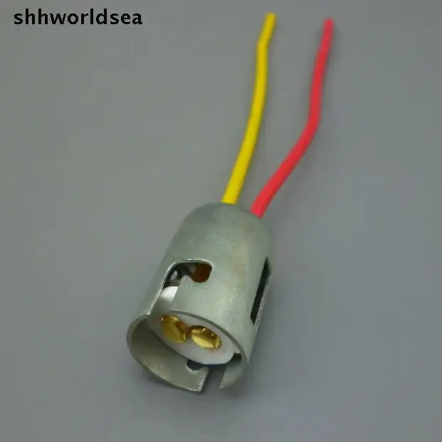 

shhworldsea 2PCS 2 PIN hot sale ceramic BA15D socket,BA15D bulb holder,BA15D 1157 connector plug