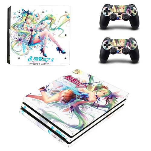YSP4P-0929 Аниме милые девушки коллекция Kantai; карнавальный костюм PS4 Pro кожи виниловая наклейка, стикер для Playstation 4 консоли и 2 контроллеры PS4 Pro кожи - Цвет: YSP4P-0929
