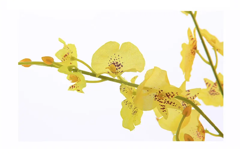 5 шт. 1 м желтый Oncidium Искусственные цветы розовый фиолетовый Шелковый Искусственный цветок Орхидея Cymbidium домашний Декор украшение стола