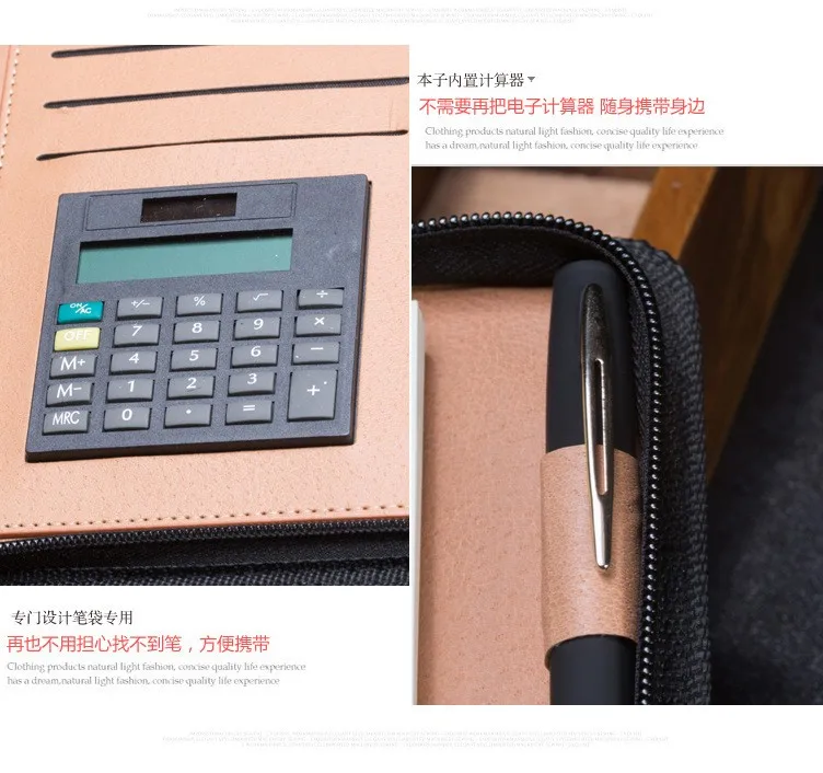 B5 A5 A6 менеджер спираль из искусственной кожи на молнии Блокнот Журнал Filofax Agenda ручка-калькулятор держатель Портфолио Органайзер планировщик