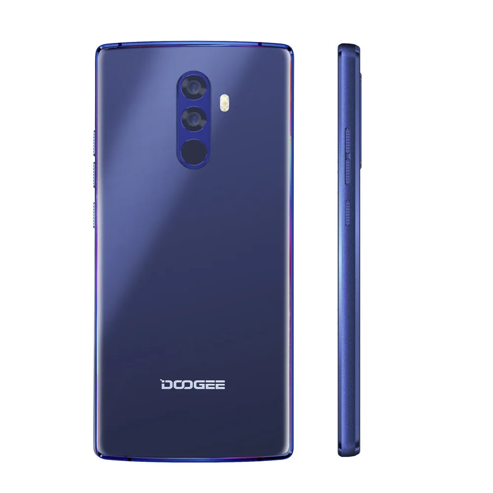 Usb музыкальный плеер MP3 воспроизводитель mp3 плеер DOOGEE MIX2 5,99 дюймов разблокировка лица 6 ГБ+ 128 ГБ Восьмиядерный 4G смартфон четырехъядерный камера - Цвет: Синий