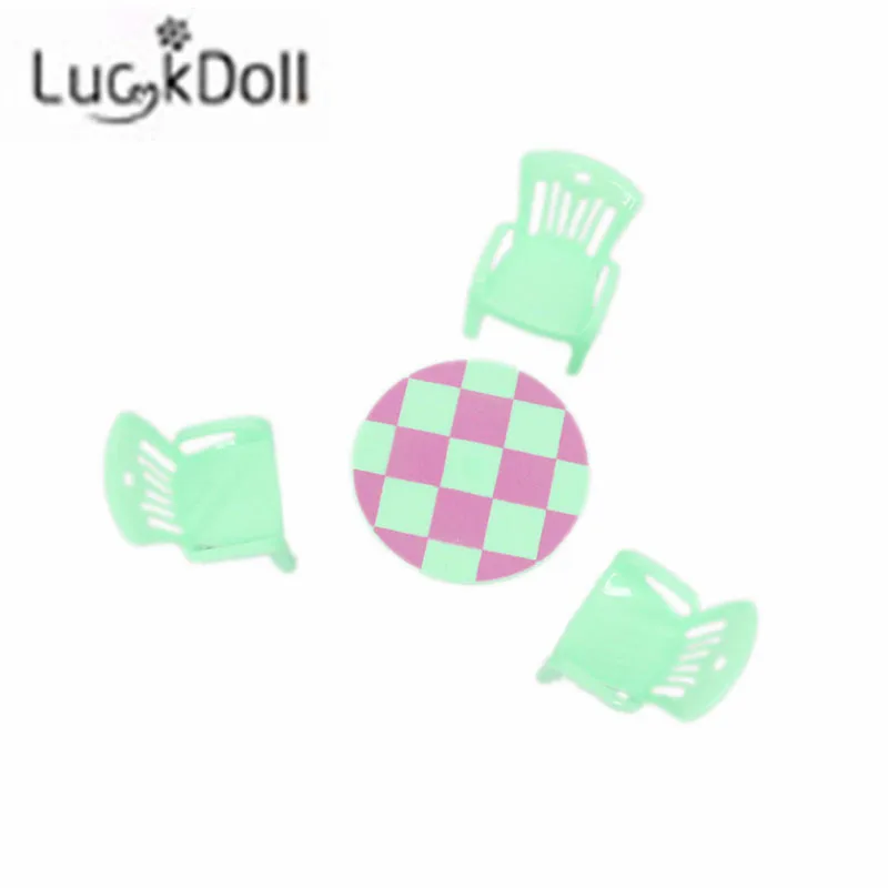 LUCKDOLL 4-х компонентная мебель 3 стула + стол подходит для куклы аксессуары девочек