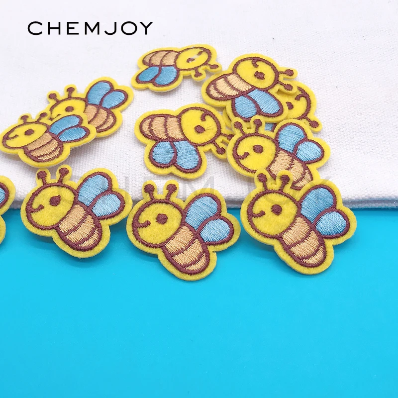 10 шт. желтые нашивки для одежды с пчелами|embroidery patch|patches for clothing ironpatches |