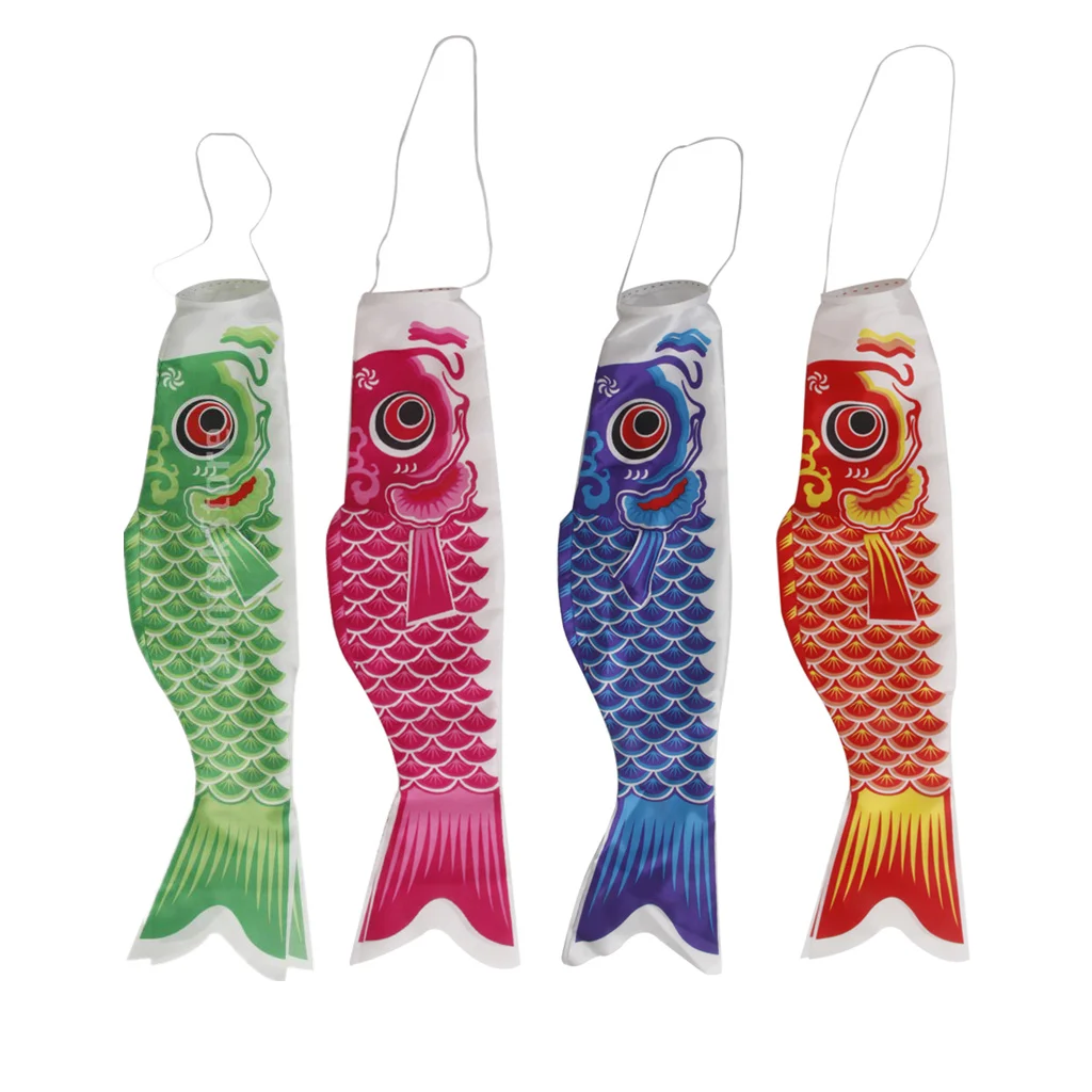 4x японские ветряные носки для ловли карпа флагнобори Sailfish Fish Wind Streamer 55 см (22 '')