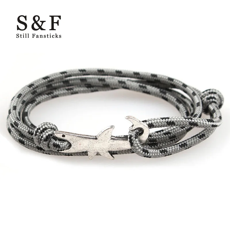 

Viking Bracelet Shark Rock Bracelets For Women Handmade DIY Gift Men Jewelry Bracelets & Bangles Best Friend Charm Wristband