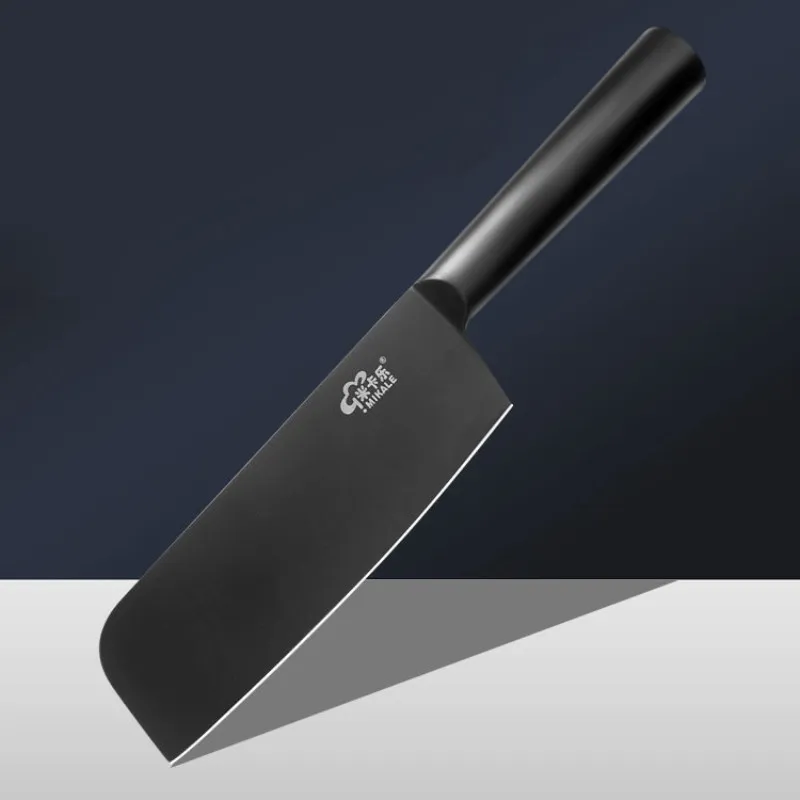 Набор черных кухонных ножей из нержавеющей стали нож шеф повара Santoku для нарезки