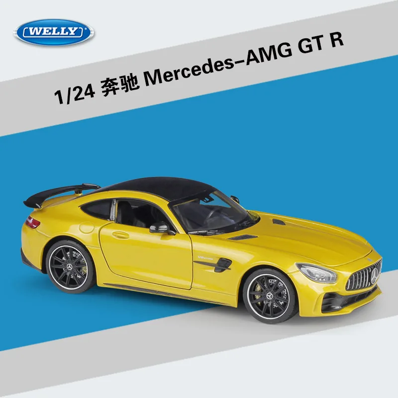 Welly масштаб 1:24 гоночный автомобиль из сплава модель игрушки для Mercedes Benz AMG GTR
