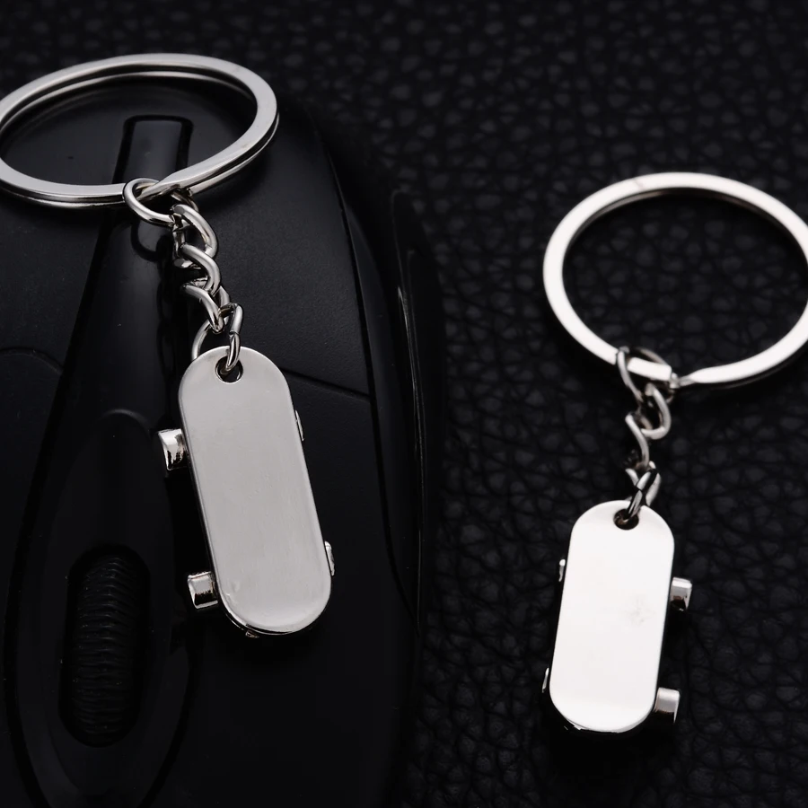 Брелок для ключей для скутера 2 шт./компл., новинка, повседневный металлический брелок для скейтборда, брелок для ключей, сувенирный подарок, ювелирные изделия J050