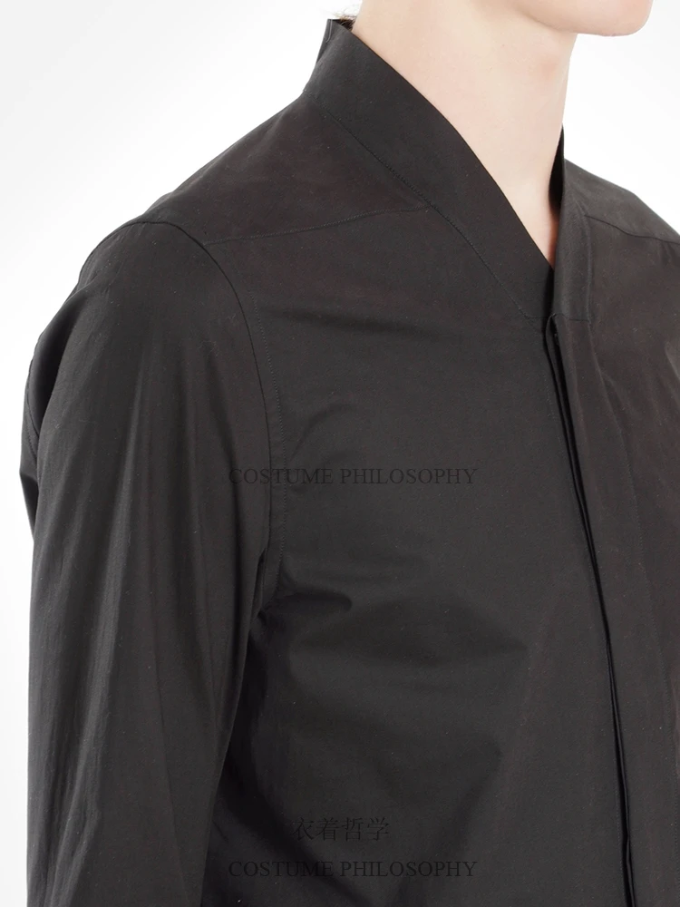 S ~ 5XL новые мужские оригинальные модные стилист повседневные рубашки длинные