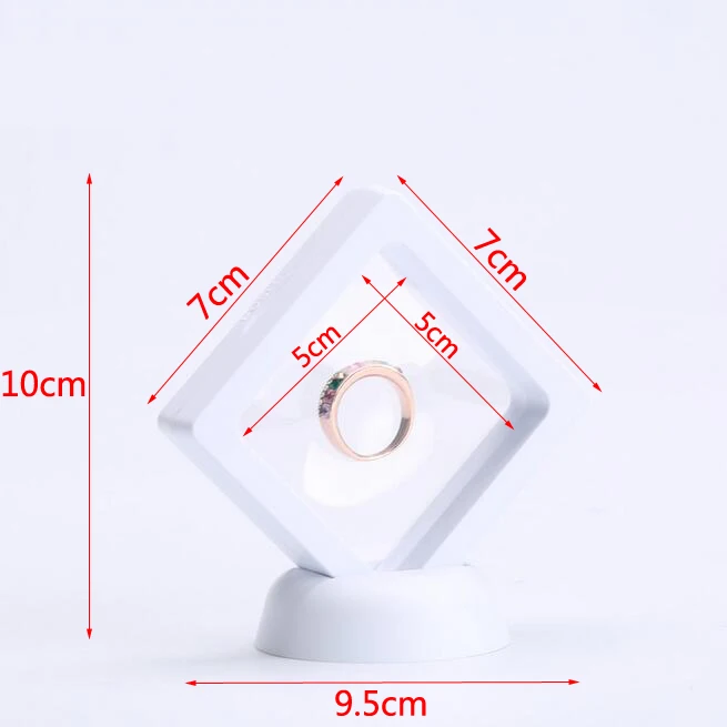 PET мембранное Ювелирное кольцо Ожерелье Дисплей Держатель подарочная упаковка коробка защита ювелирных изделий камень плавающий Презентация Органайзер - Цвет: 1