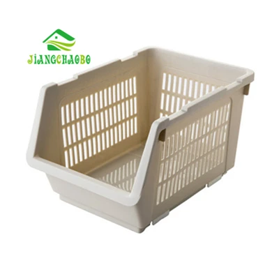 L Beige JiangChaoBo, кухонная утварь, корзины для хранения овощей, корзины, пластиковые дренажные чаши, полка, полка для хранения приправ, корзина для хранения - Цвет: L Beige