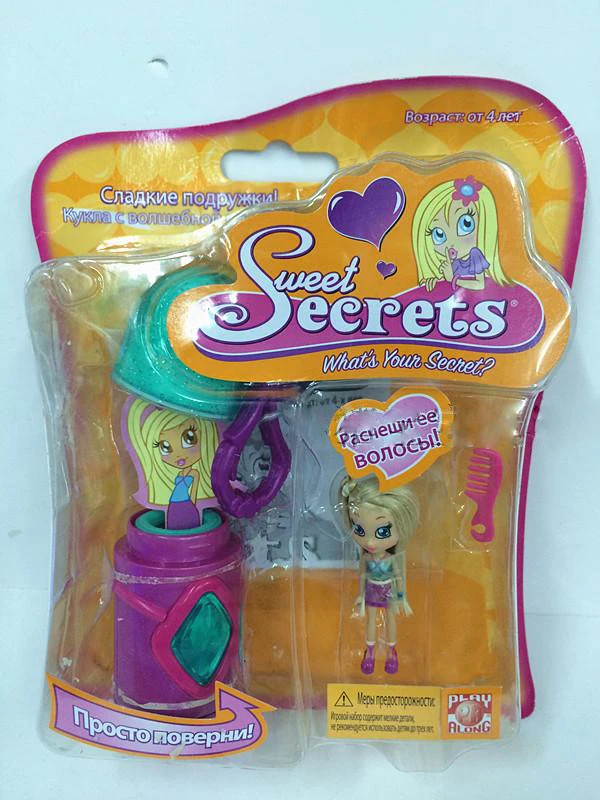 Оригинальная кукла помада сладкие секреты в коробке с маленькой расческой