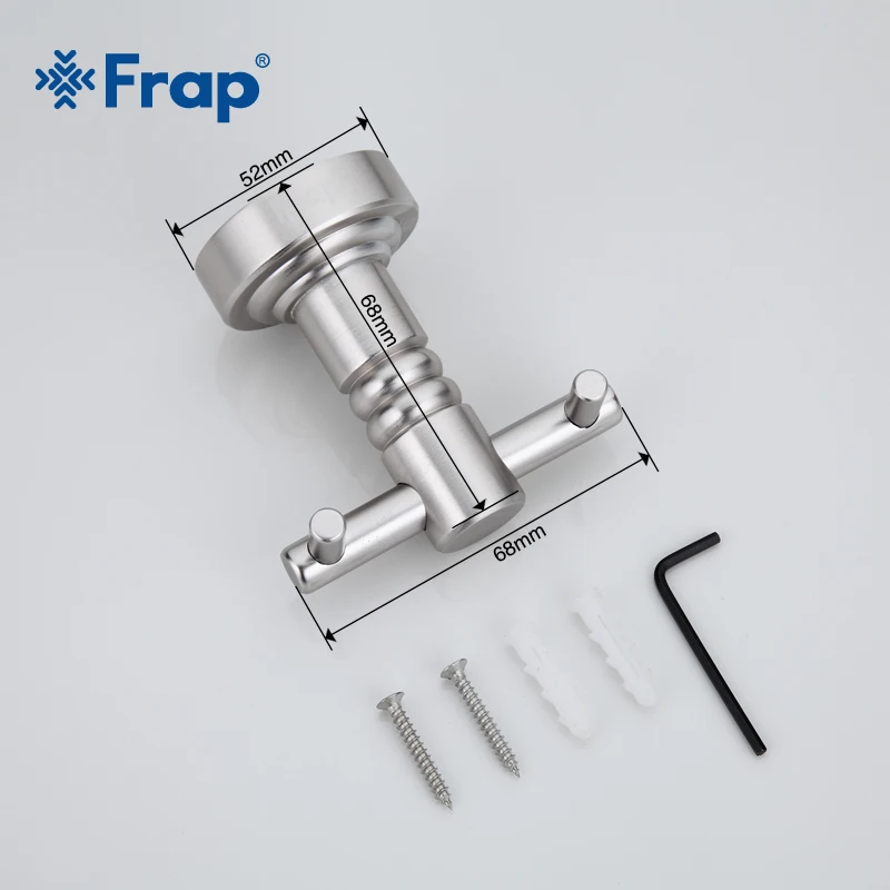 Frap Новое поступление серебряный цвет крючок для халата настенный держатель