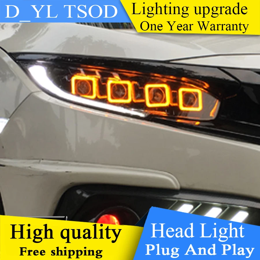 Чехол для автомобильной фары Honda Civic 2016 2018 G10 MK10 Bugatti ДХО двухлучевая Биксеноновая