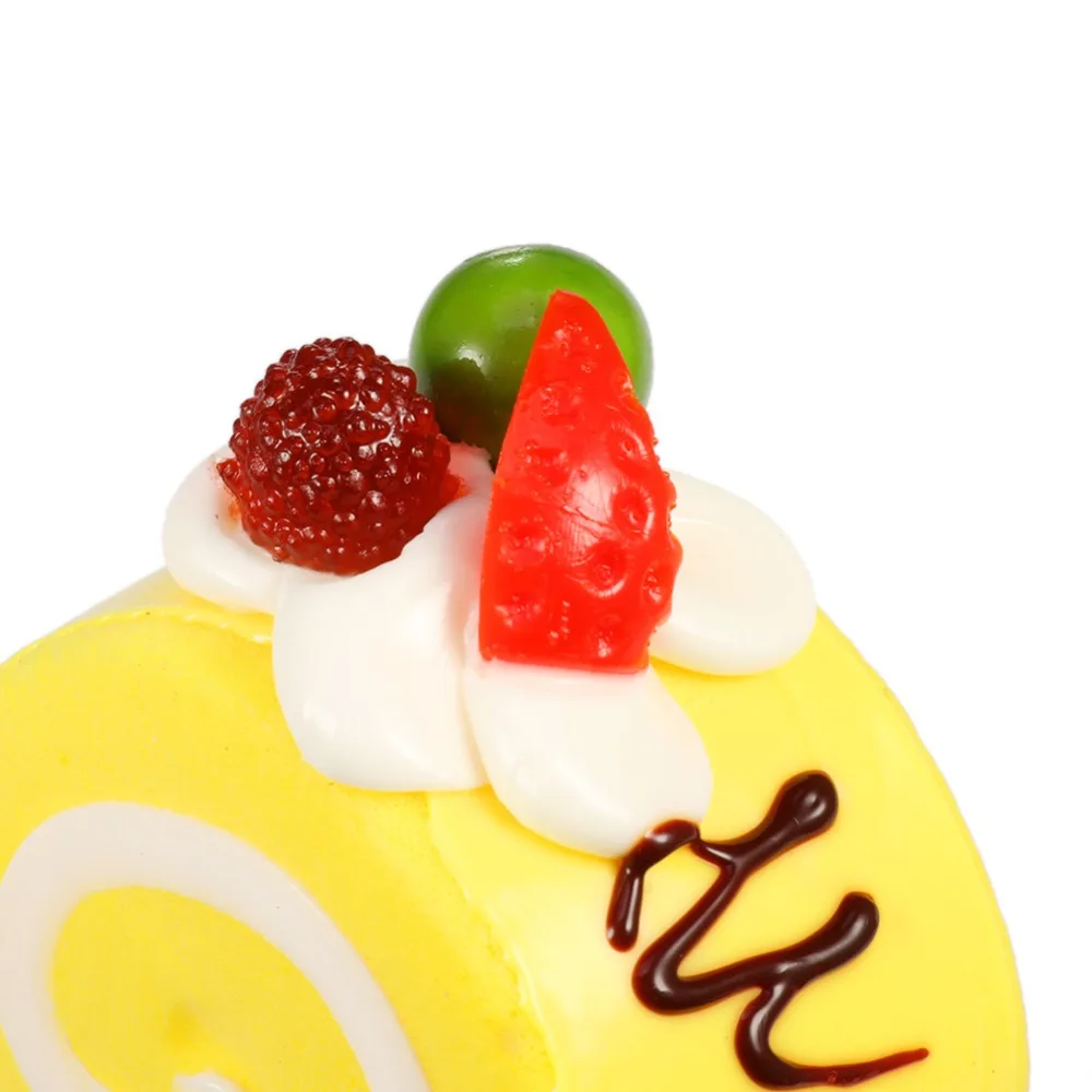 Kawaii Simulation Fruit Cream Swiss Roll Cake buns Squishy slow rising Bread Phone Strap cute Pendant Scented Squishes toys | Игрушки и