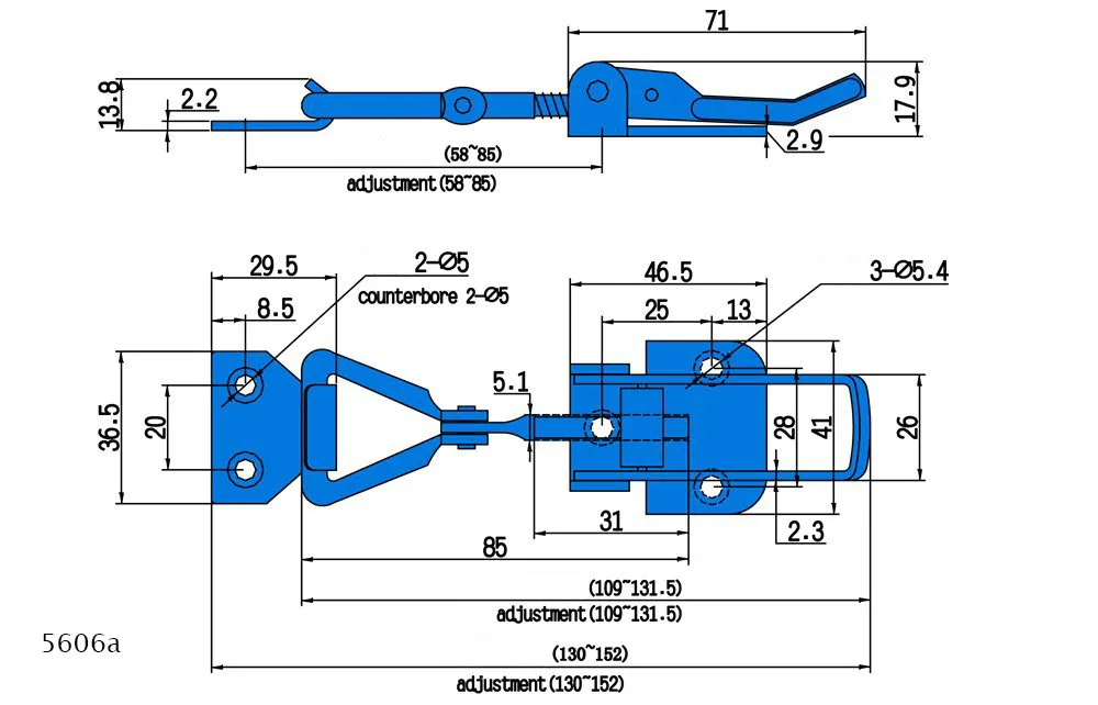 Бесплатная доставка металлическая регулируемая защелка Зажимная пряжка