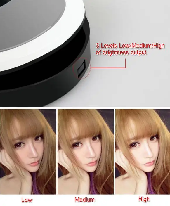 Кольцевой светильник для селфи портативная светодиодная вспышка камеры