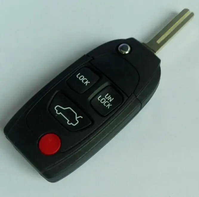 4 кнопки модифицированный флип-пульт Fob Автомобильный ключ пустой для Volvo S70 V70 C70 S40