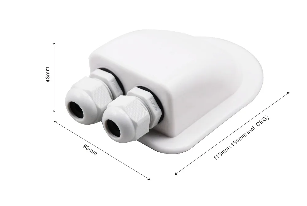 Супер светильник водонепроницаемый IP66 Солнечный Кабель вход пластина с двойным