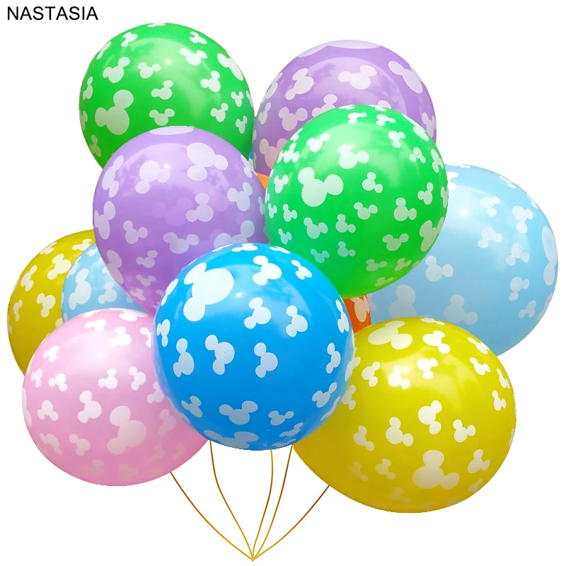 NASTASIA 10 шт./лот латексные воздушные шары с Микки Маусом 12 дюймов разные цвета