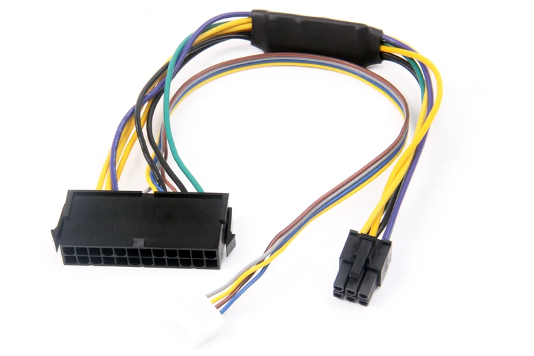 18AWG 24-контактный ATX кабель питания для 2-портового 6-контактного белого разъема HP