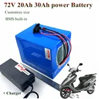 Литий-ионный аккумулятор GTK для электровелосипеда, 72 в, 20 А ч, 30 А ч, 15 А ч, 2000 Вт, 3000 Вт, зарядное устройство 84 В, 3 А