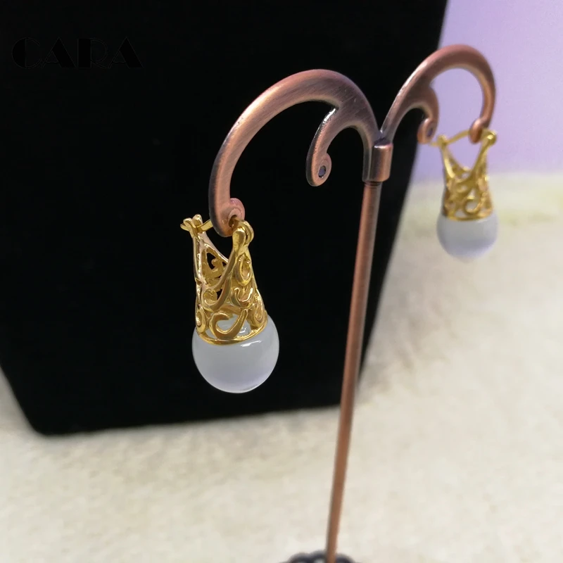 Новое поступление Женские винтажные серьги из нержавеющей стали 316 золотого