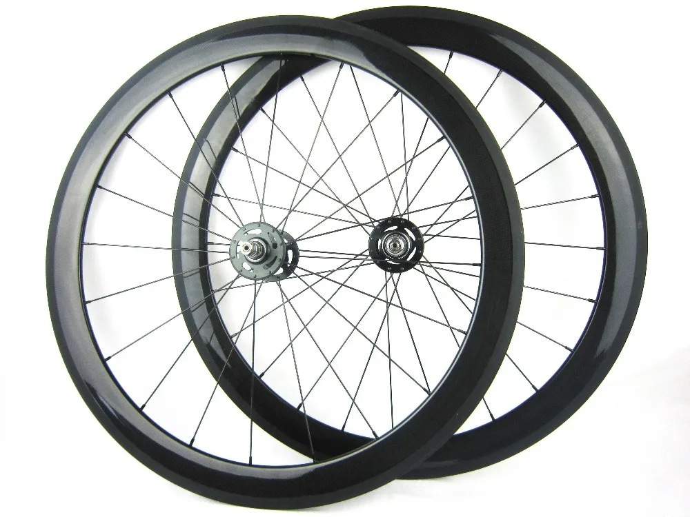 Углеродные трековые колеса односкоростные для велосипеда 50 мм клинчер трубчатые