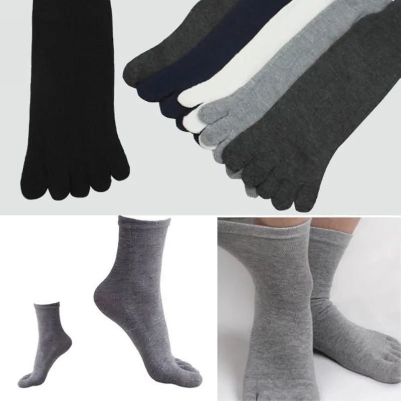 Unisex Stylish Men Women Socks Ideal For Five 5 Finger Toe Solid Clothes 2017 | Женская одежда