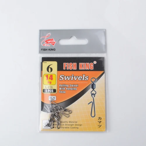 SIZE 6 FISH KING 5 шт./лот 2#4#6#8#10# рыболовные высокоскоростные поворотные рыболовные снасти с двойной спинкой - Цвет: SIZE 6