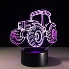 3D Декор Светильник мотор автомобиль трактор Форма USB зарядка сенсорный выключатель лампа 7 красочный детский ночсветильник Горячая Прямая поставка Новинка подарки