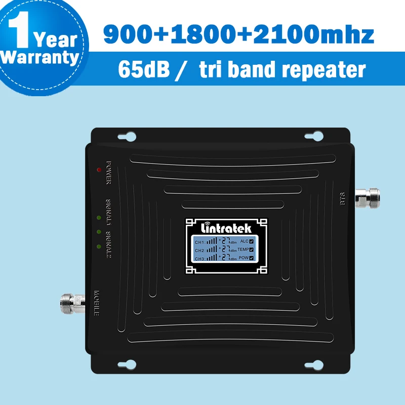 Lintratek сигнала сотовой усилители 2g 3g 4G LTE усилитель 900 1800 2100 с 4 антенны amplificador