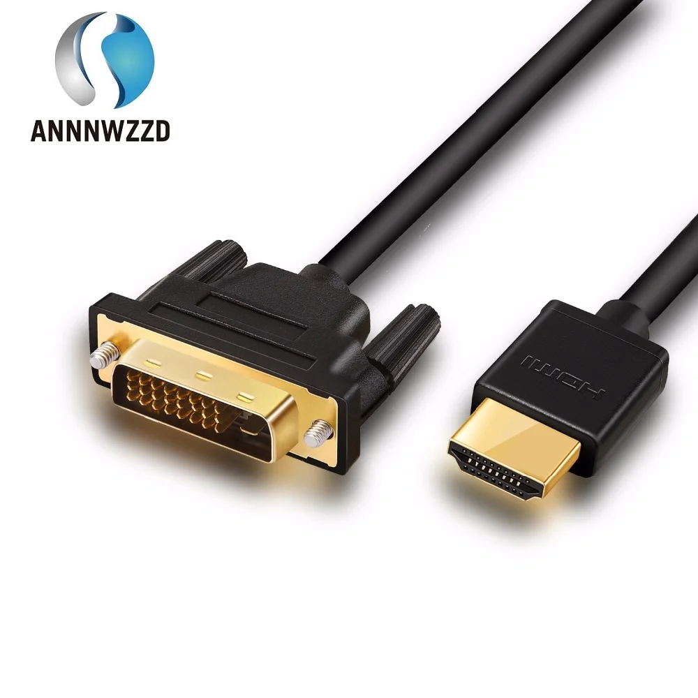 HDMI к DVI DVI-D 24+ 1 pin адаптер 4K двунаправленный DVI D Мужской к HDMI Мужской конвертер кабель для lcd DVD HDTV xbox